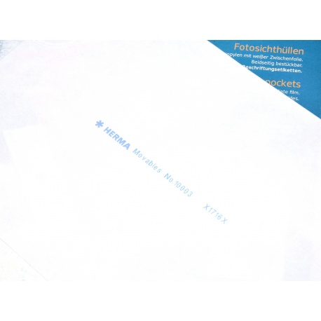 Herma Koszulki na zdjęcia 10x15cm 10szt (2 odbitki w poziomie, białe) 7586