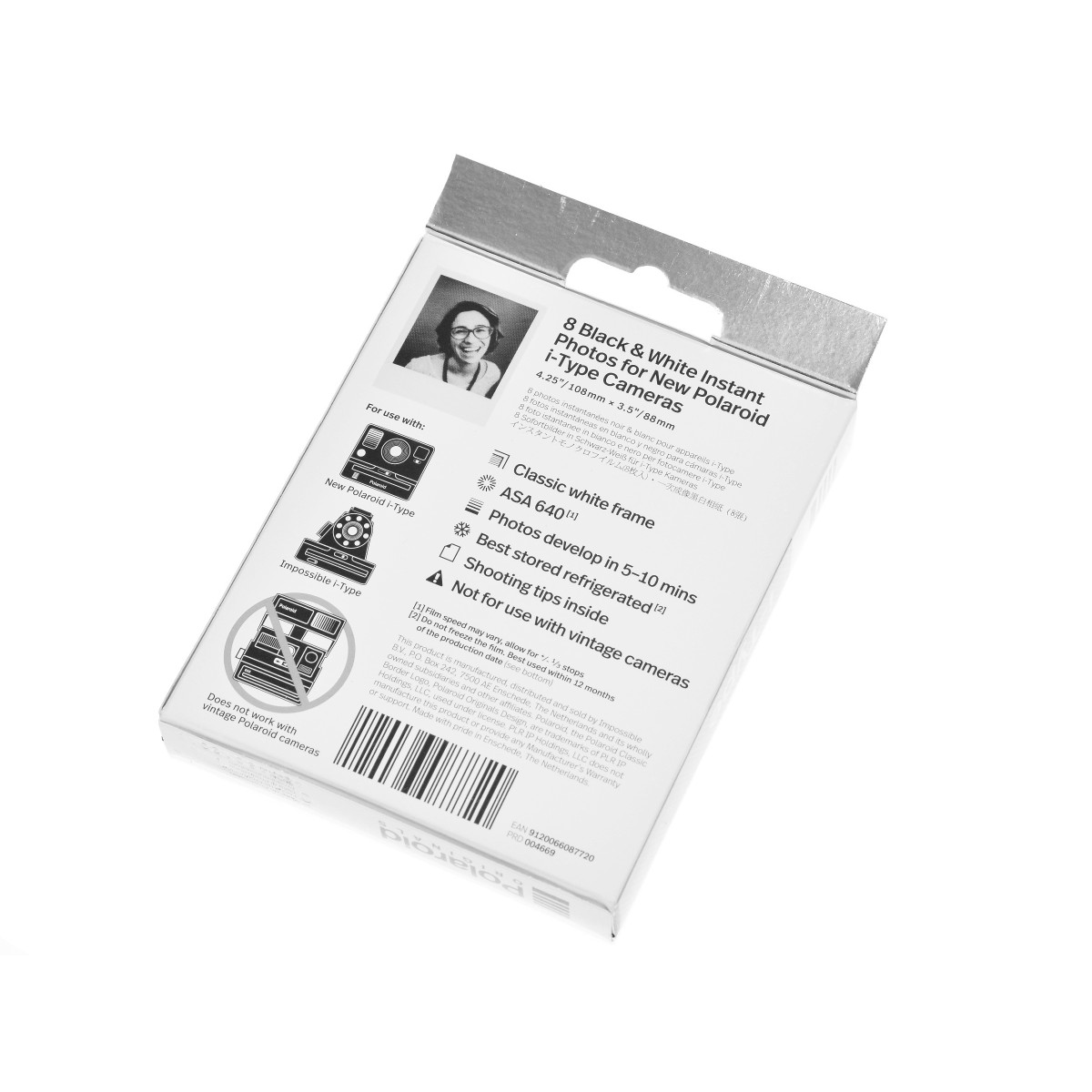 Polaroid B&W Film I-Type zdjęcia I-1 Onestep 2 - wkład 8 zdjęć