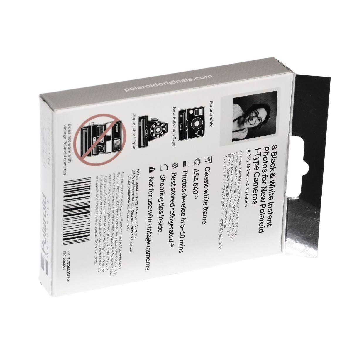 Polaroid B&W Film I-Type zdjęcia I-1 Onestep 2 - wkład 8 zdjęć