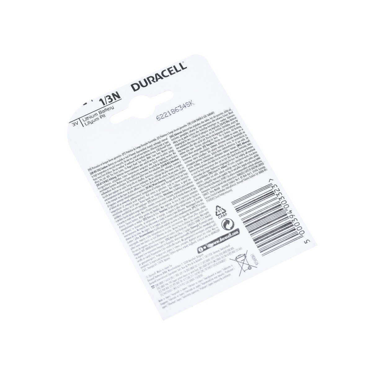 Duracell Bateria Photo DL 1/3N 3V - litowa - do aparatu