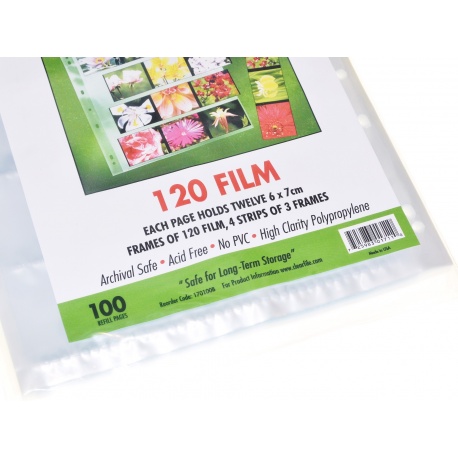 Clearfile Koszulka PP przezroczysta na film 120 - 6x7 do segregatora - 10szt