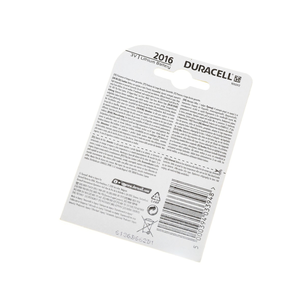 Duracell Bateria litowa CR2016 DL 2016 litowa - do elektroniki