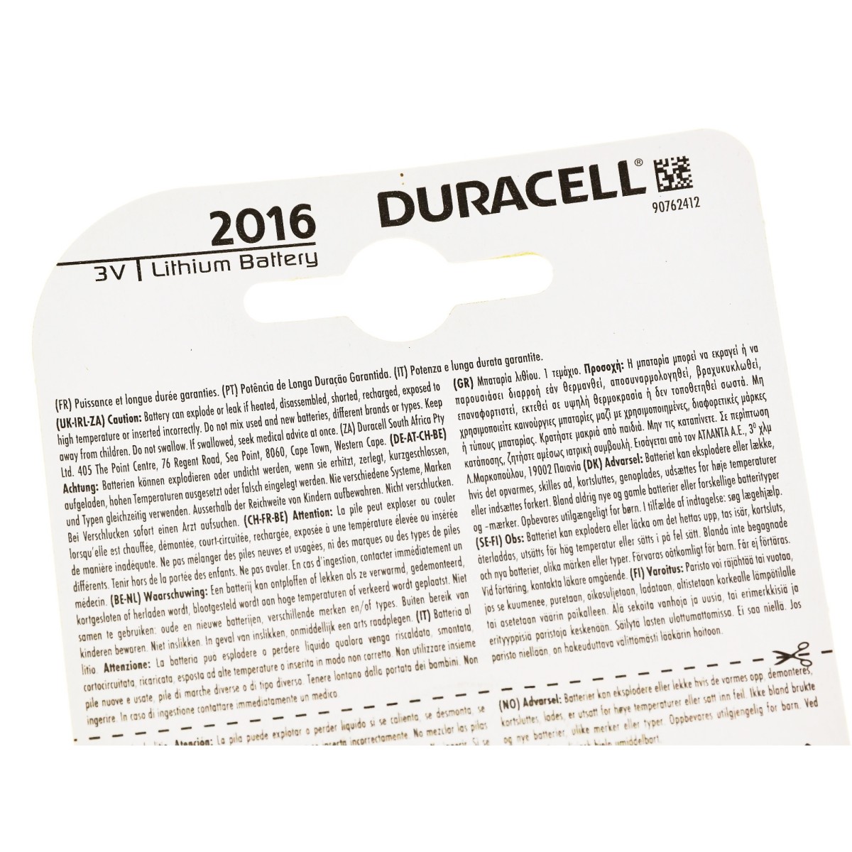 Duracell Bateria litowa CR2016 DL 2016 litowa - do elektroniki