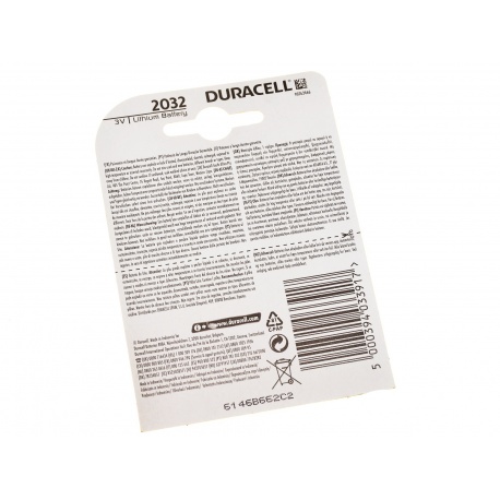 Duracell bateria litowa CR2032 DL2032 napięcie 3V 2 szt.