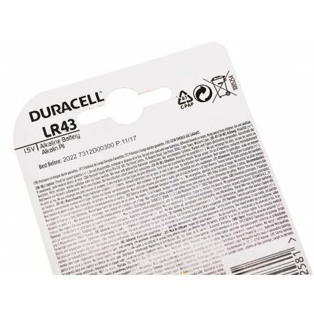 Duracell Bateria Ultra DL LR43 - 2 szt. do aparatów napięcie 1,5V