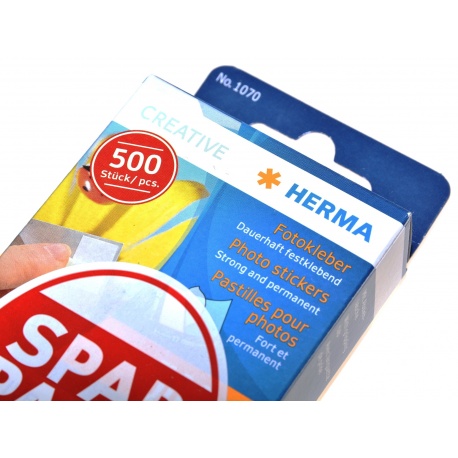 Herma Nalepki - podklejki przylepce - dwustronne do zdjęć 1000szt