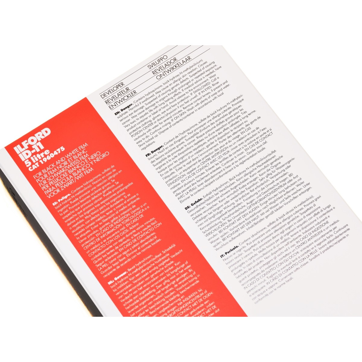 Ilford ID11 na 5 litrów drobnoziarnisty do wywoływania filmów