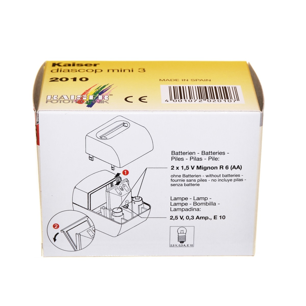 Kaiser Przeglądarka Diascop mini 3, powiększenie 3x do dia - 2010