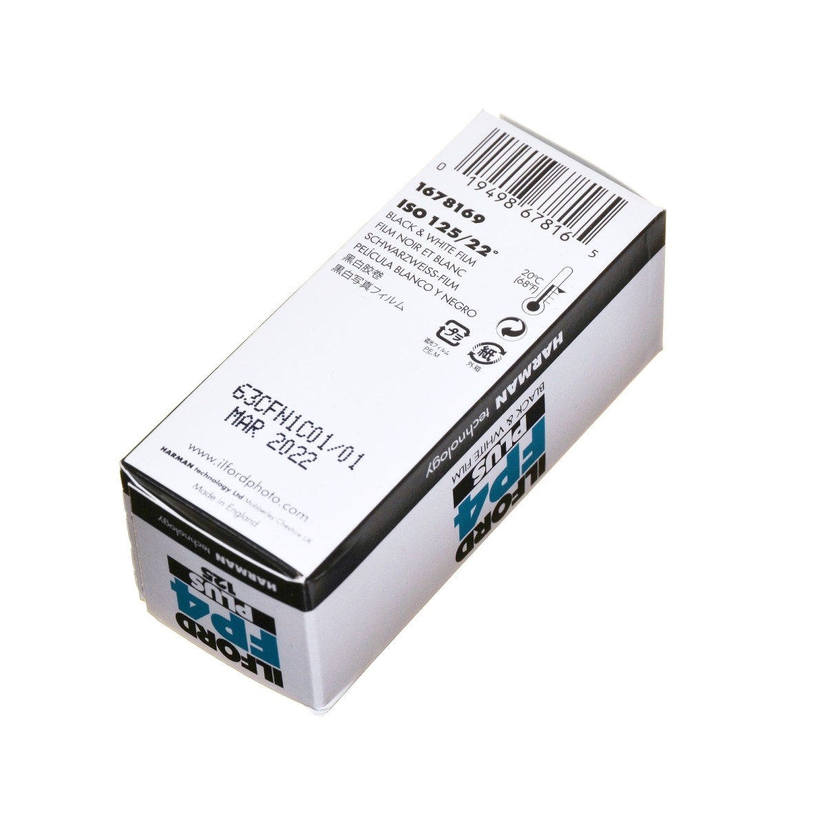 Ilford FP4 plus 125/120 film, klisza typ 120 do aparatu