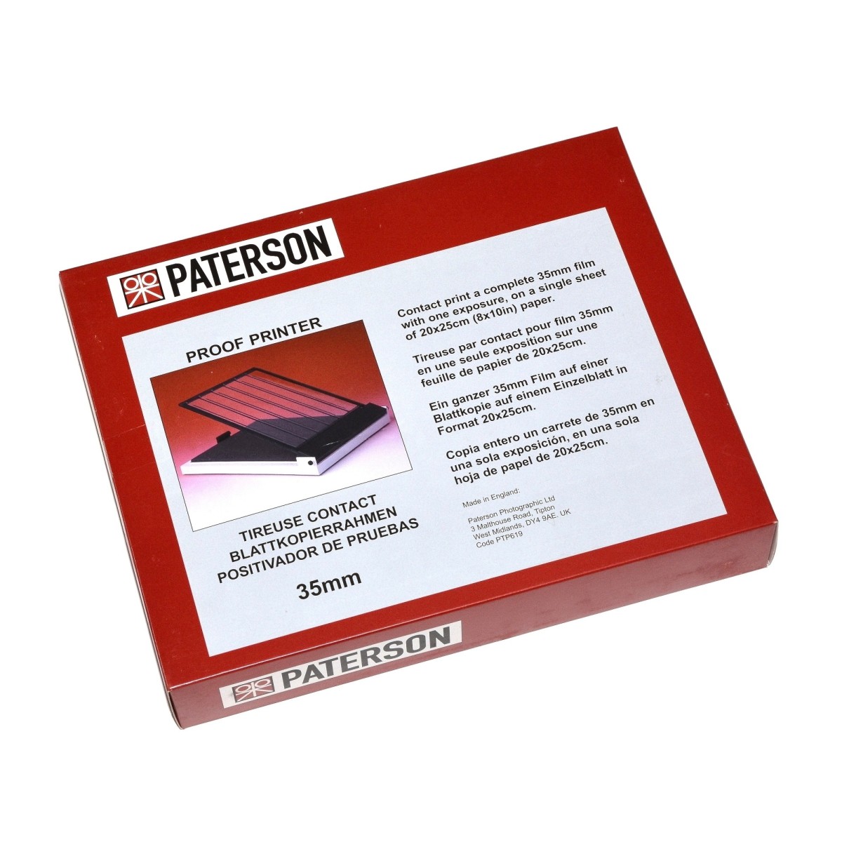 Paterson Maskownica do stykówek styków 20x25cm film 35mm