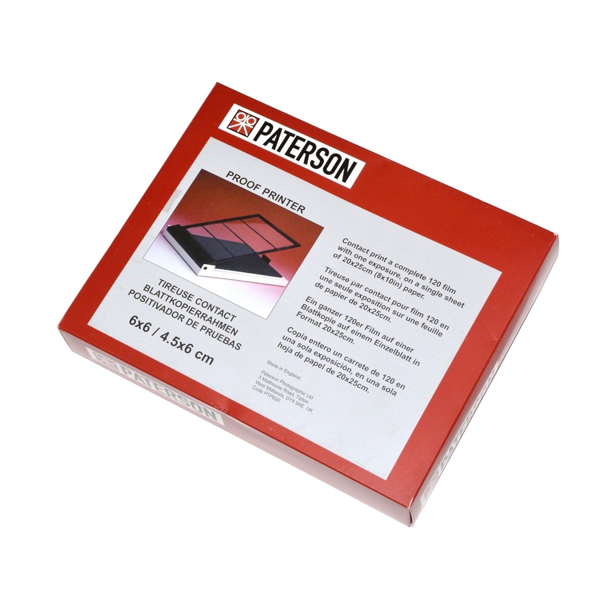 Paterson Maskownica do stykówek styków 20x25cm na film 120
