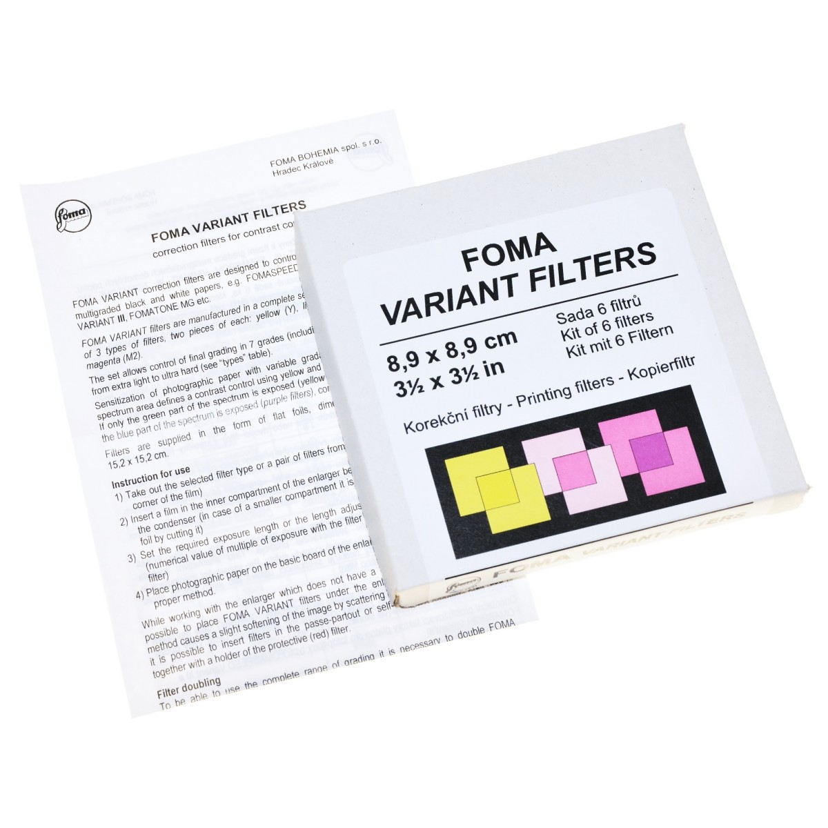 Foma Filtry Polygrade Variant - 6 sztuk 8,9x8,9 cm. do papierów wielogradacyjnych