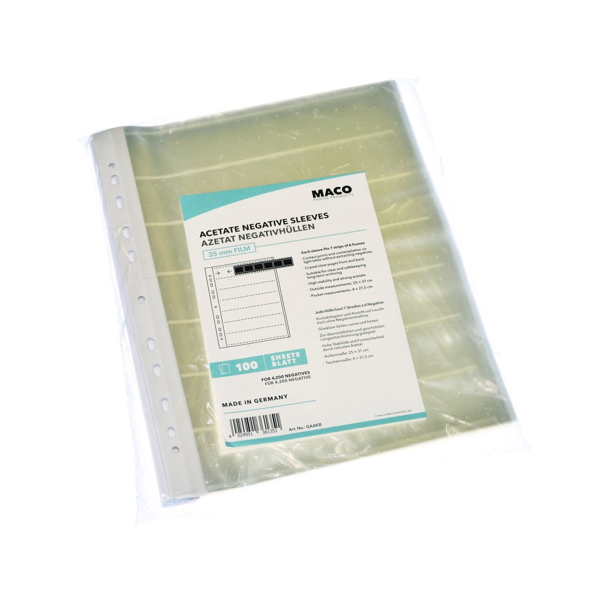 Koszulki acetatowe, acetat 35mm 10 sztuk wysoko przezroczyste folie na filmy