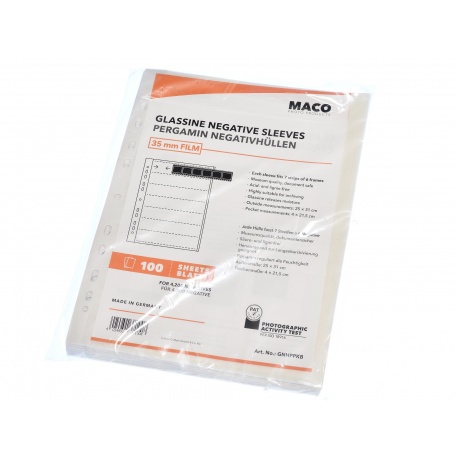 Rollei Koszulki, folie pergamin na filmy i klisze 35mm. - 20 sztuk