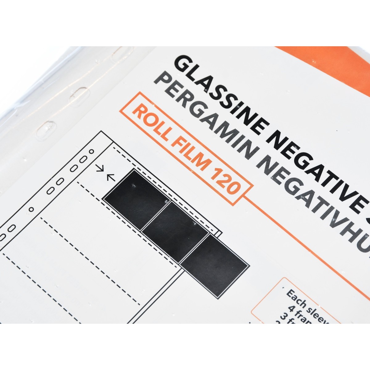 Koszulki, folie pergaminowe na film, klisze 120 - 20 sztuk