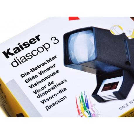 Kaiser Przeglądarka Diascop 3 na baterie lub 230V (2005) do dia i klisz