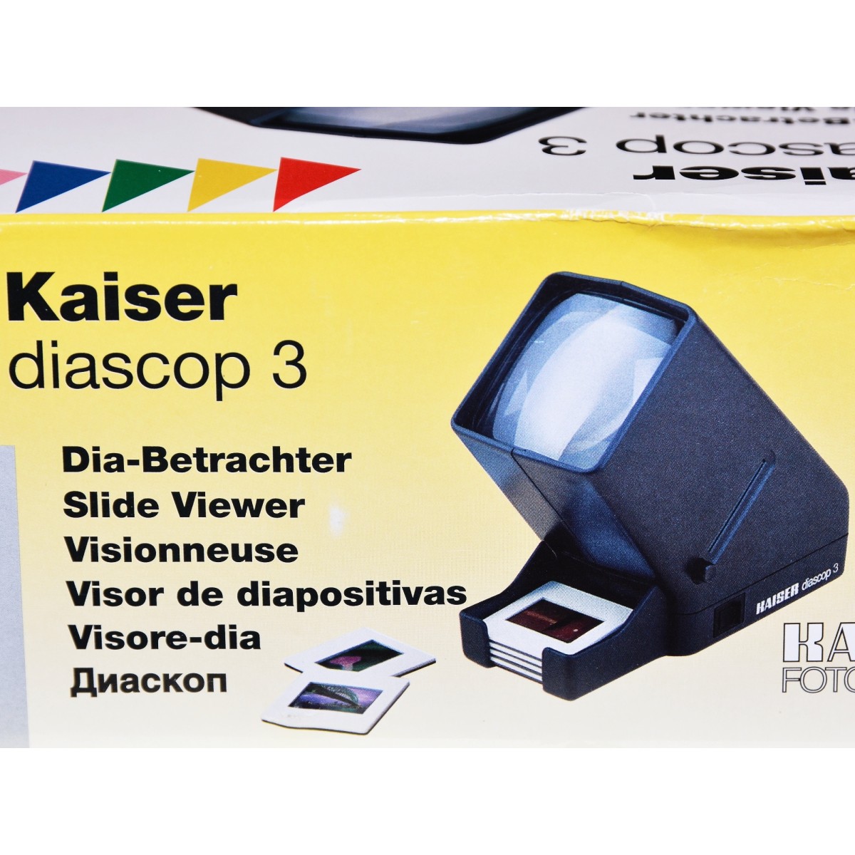 Kaiser Przeglądarka Diascop 3 na baterie lub 230V (2005) do dia i klisz
