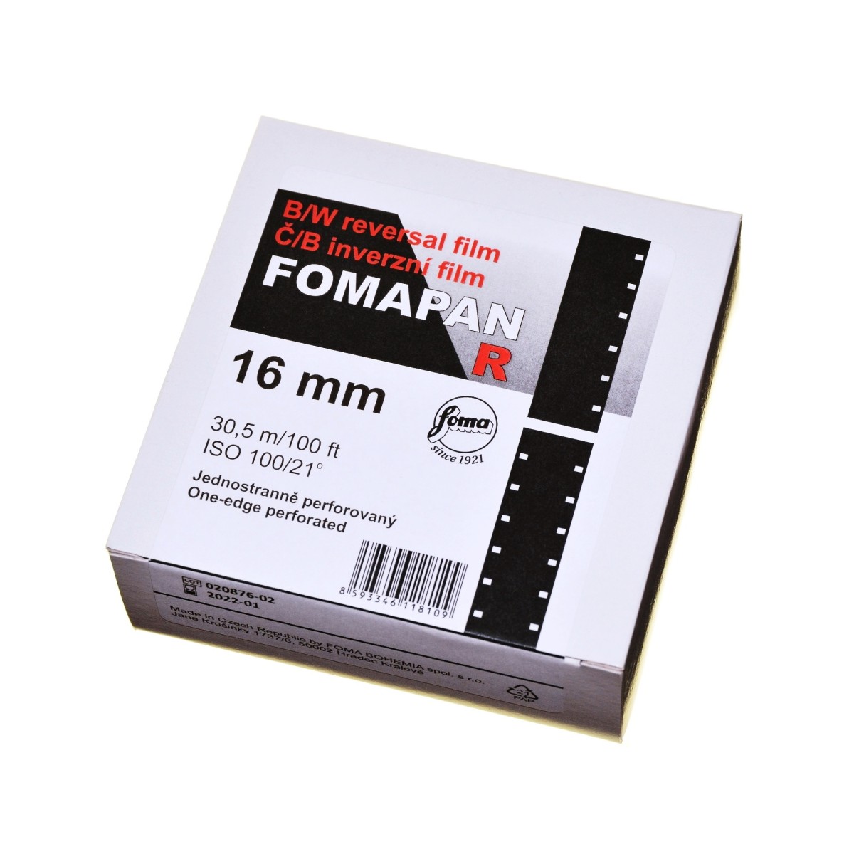 Foma Fomapan R 100 Standard 30,5m film do kamery 16mm perforowany 1 str.