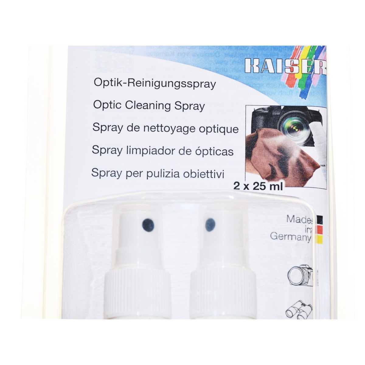 Kaiser płyn do czyszczenia optyki, obiektywu, filtra, 2x25ml. (6698)