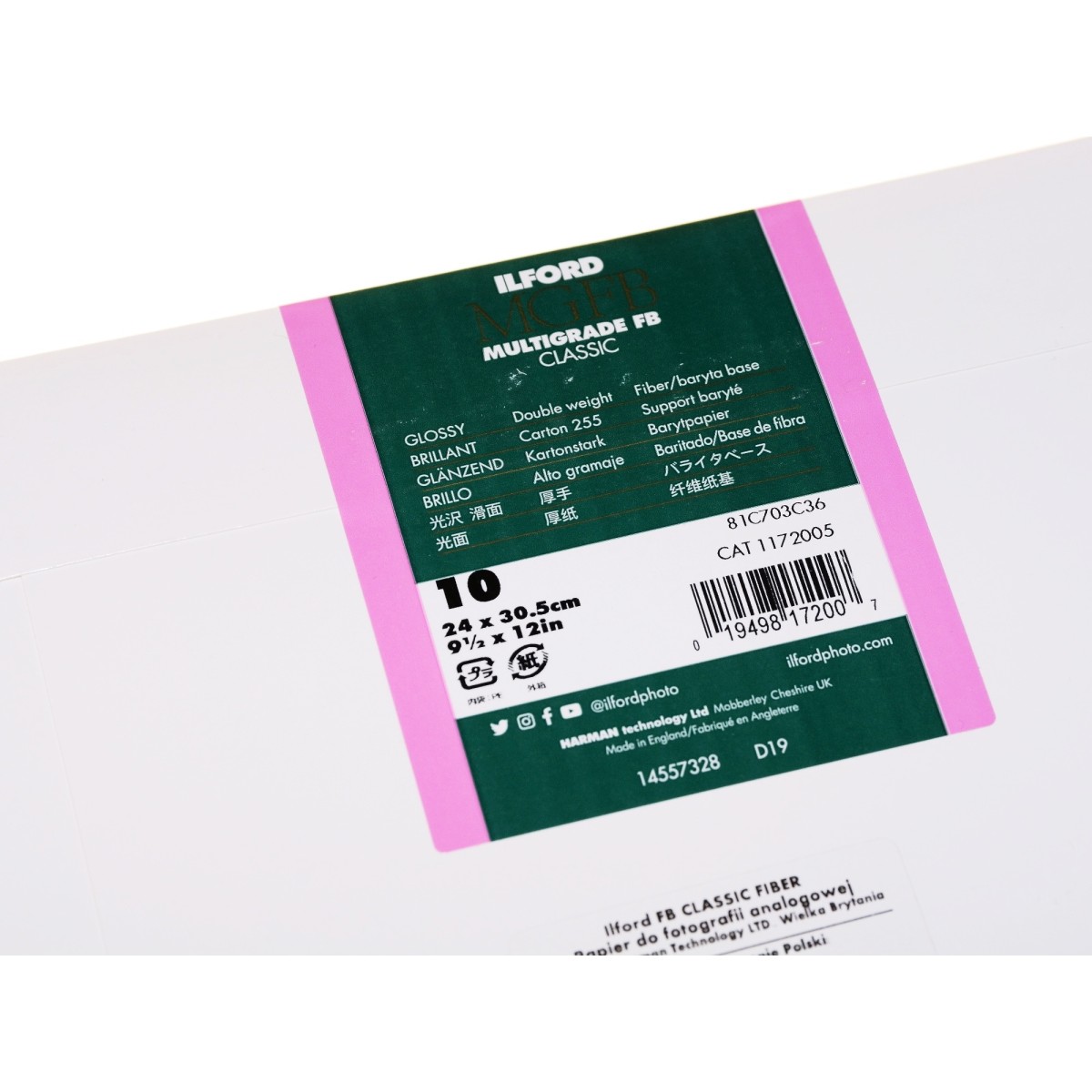 Ilford Multigrade FB Classic 24x30/10 błysk papier baryt