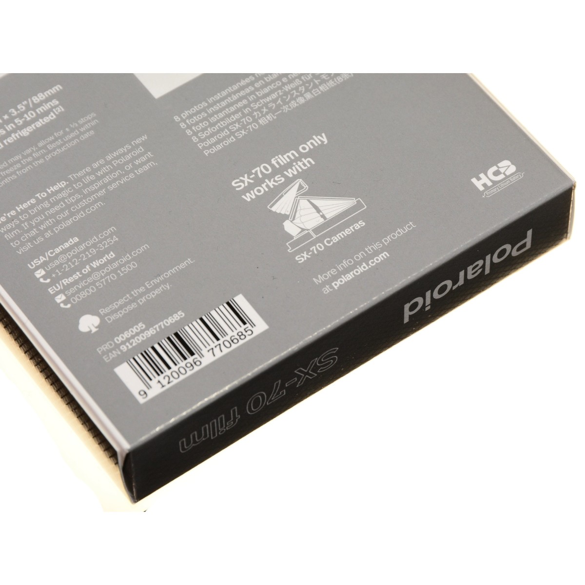 Polaroid B&W SX-70 Film wkład - 8 zdjęć czarno białych