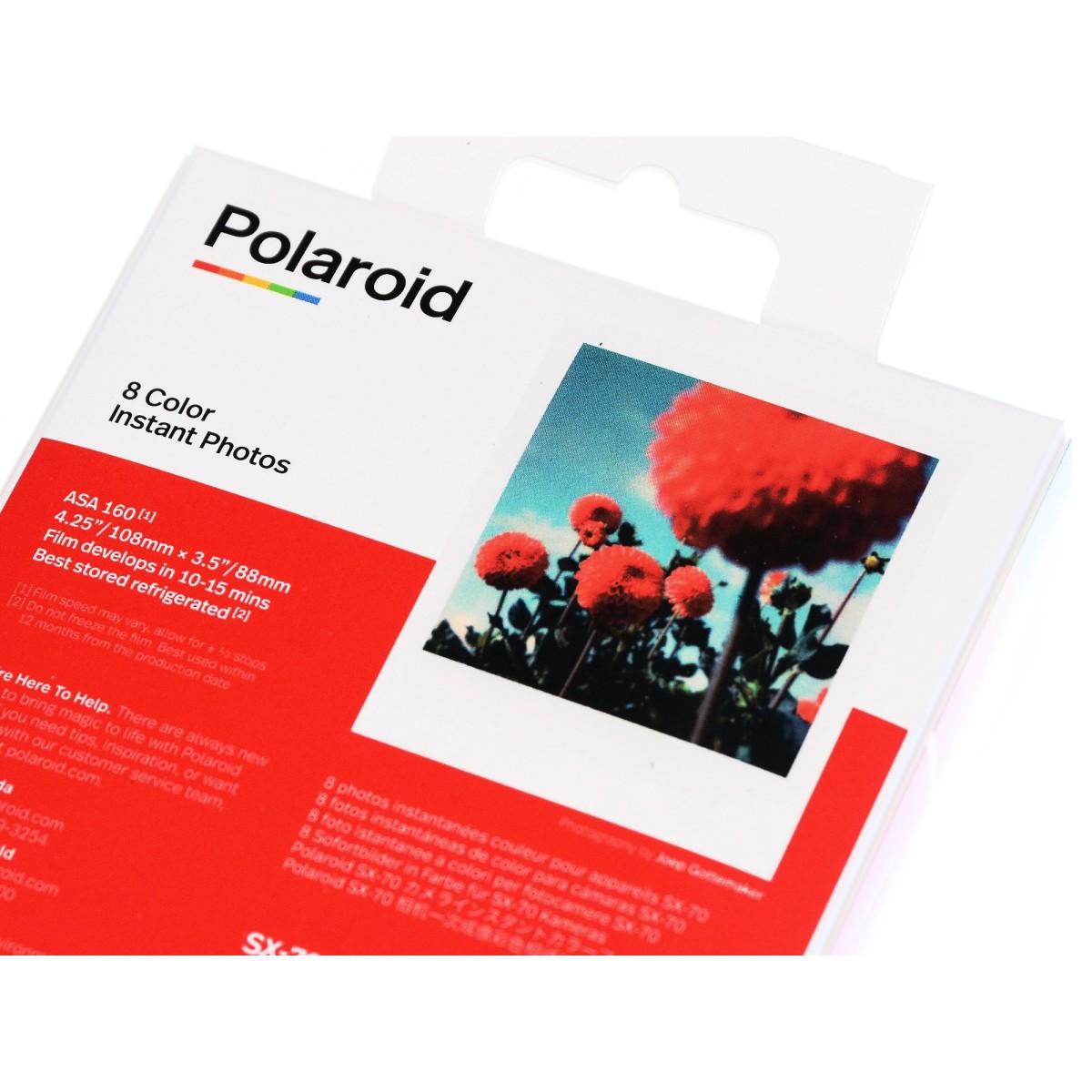 Polaroid Color SX-70 Film White Frame - wkład natychmiastowy 8 zdjęć