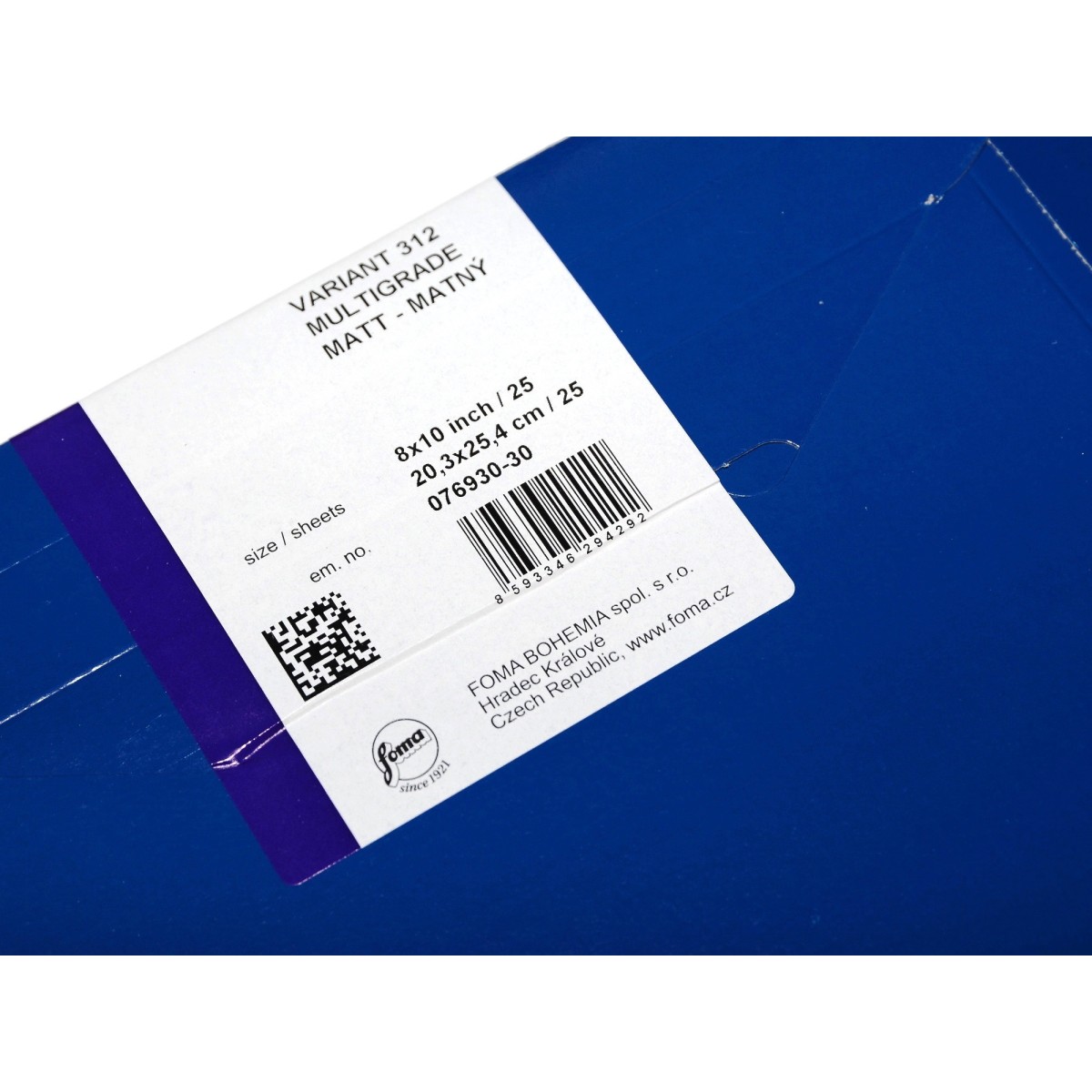 Foma Fomaspeed Variant 20x25/25 8x10" 312 mat papier wielogradacyjny