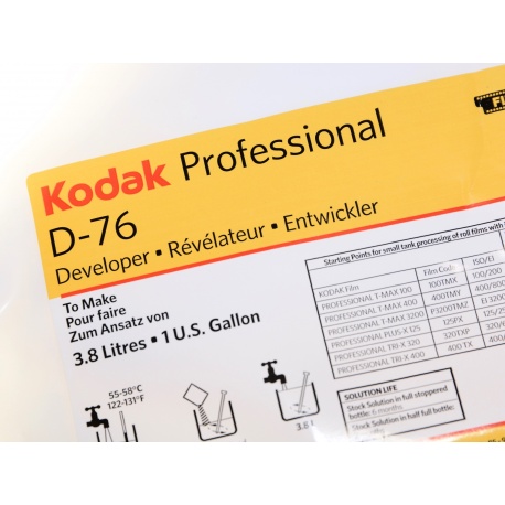 Kodak D76 wywoływacz drobnoziarnisty 3,8 litra do filmu kliszy