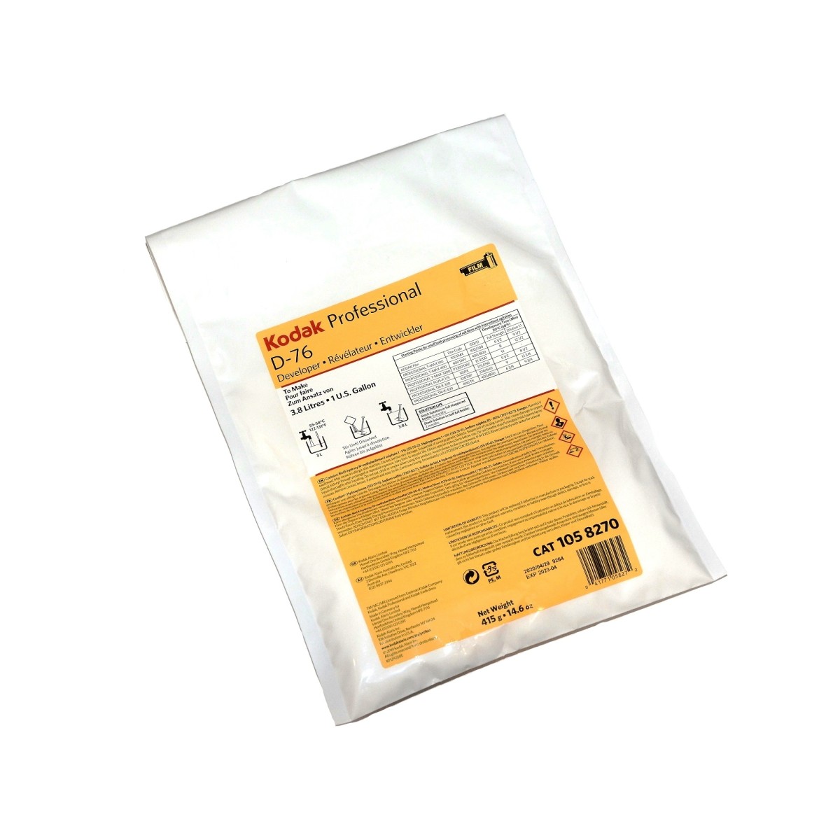 Kodak D76 wywoływacz drobnoziarnisty 3,8 litra do filmu kliszy