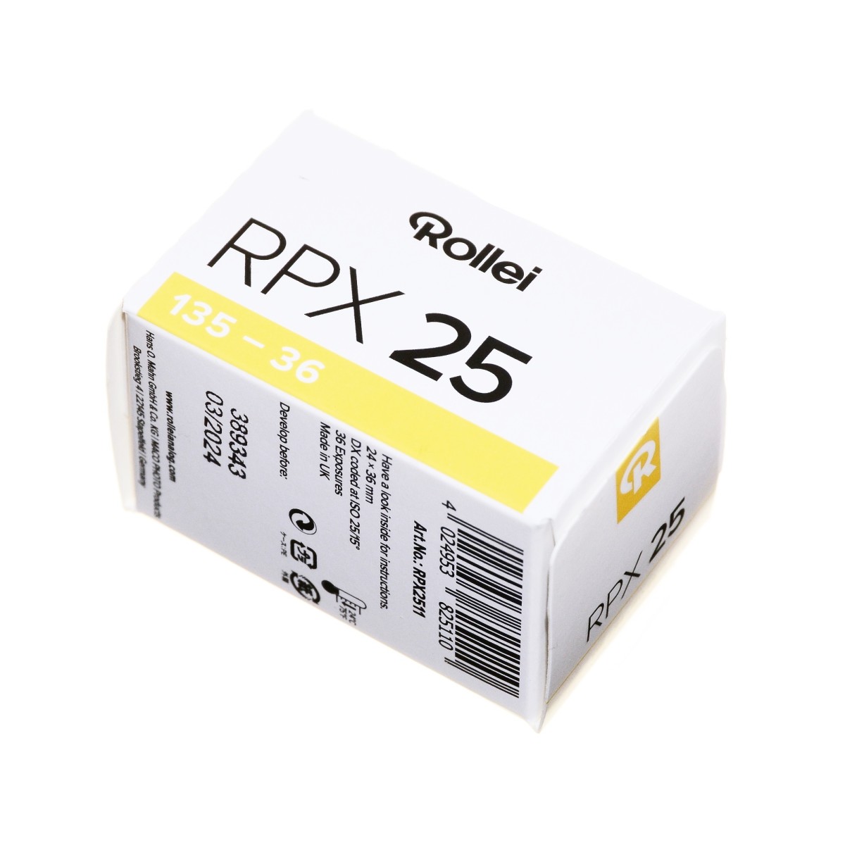 Rollei RPX 25/36 135 NEW klisza BW niskoczuła, film czarno biały