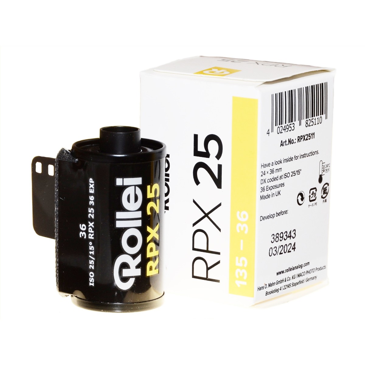 Rollei RPX 25/36 135 NEW klisza BW niskoczuła, film czarno biały