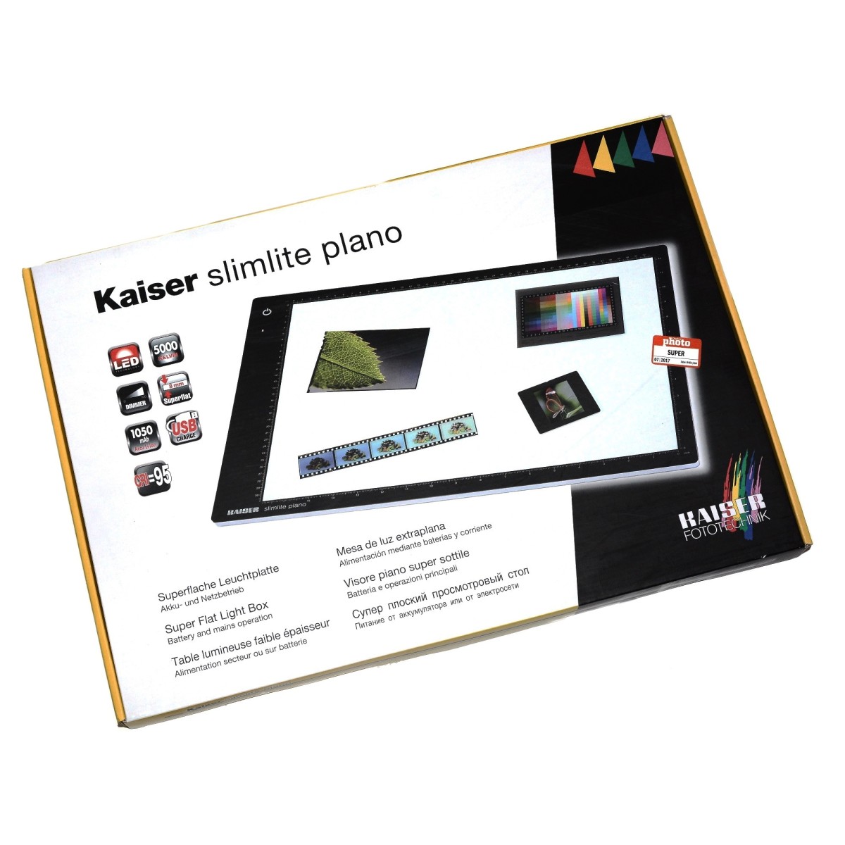 Kaiser Plano Podświetlarka LED do slajdów filmów i klisz: 42x31 cm.