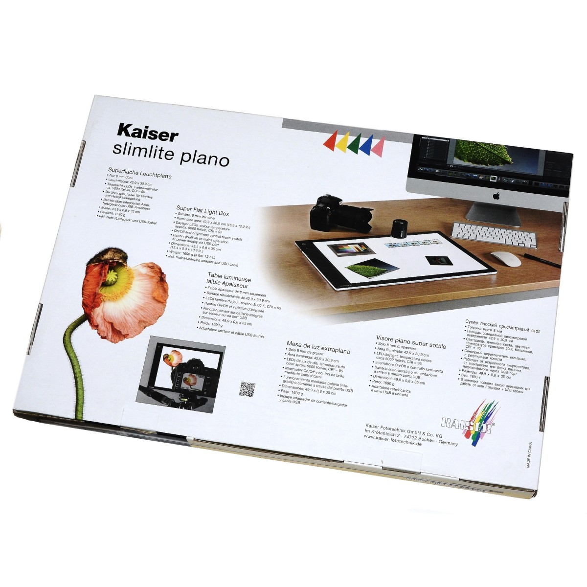 Kaiser Plano Podświetlarka LED do slajdów filmów i klisz: 42x31 cm.