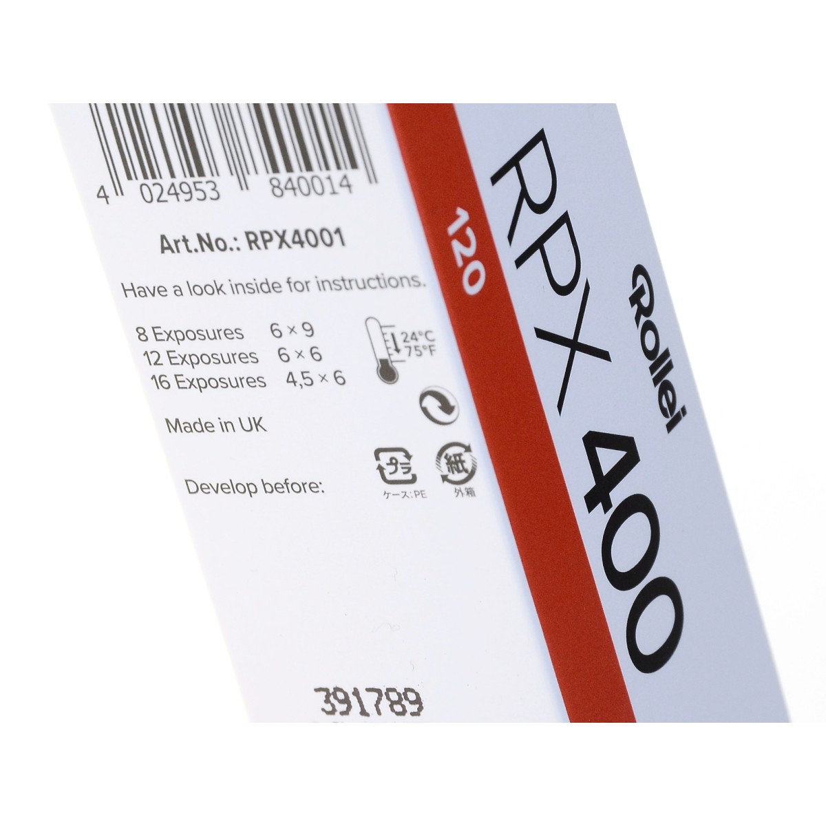 Rollei RPX 400/120 film średnioformatowy B&W do zdjęć