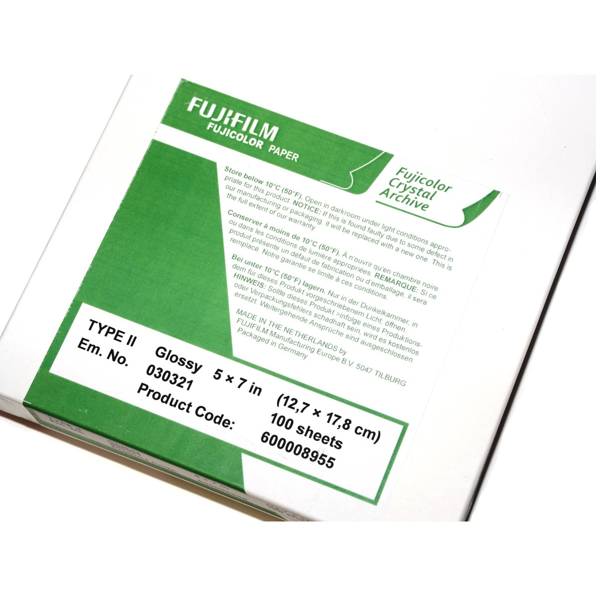 Papier kolorowy Fuji Crystal 13x18/100 do procesu RA4 do zdjęć kolorowych