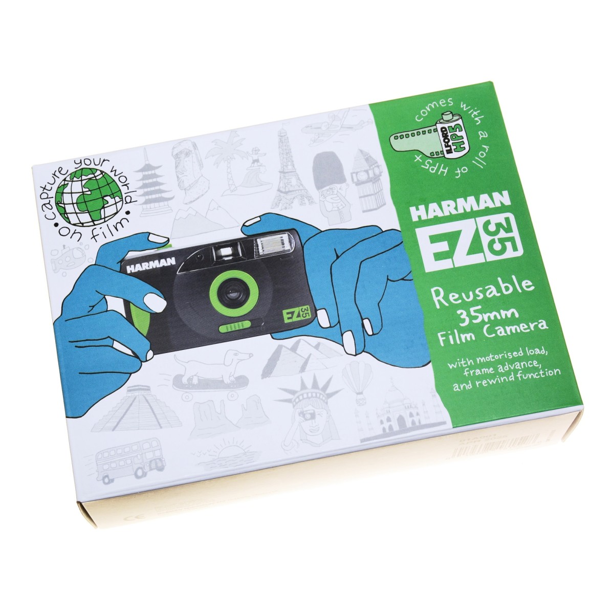 Harman EZ35 aparat małoobrazkowy na film 35mm + HP5 400/36
