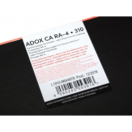 Adox CA 310 papier kolorowy RA4 do odbitek kolorowych 24x30/50