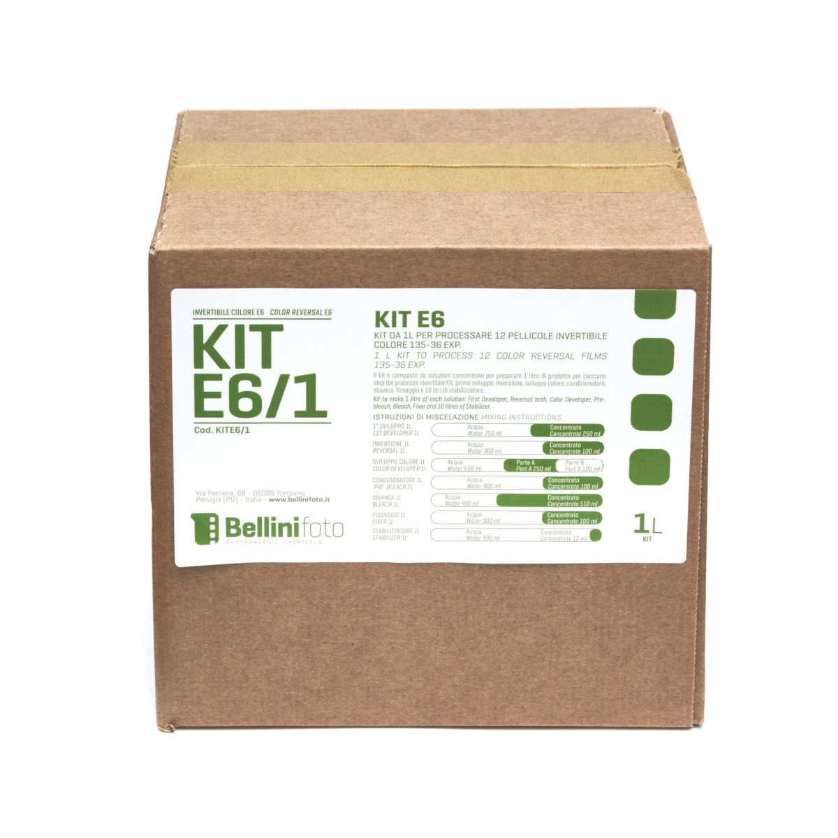 Bellini Zestaw do procesu E6 - do slajdów, na 1 l.