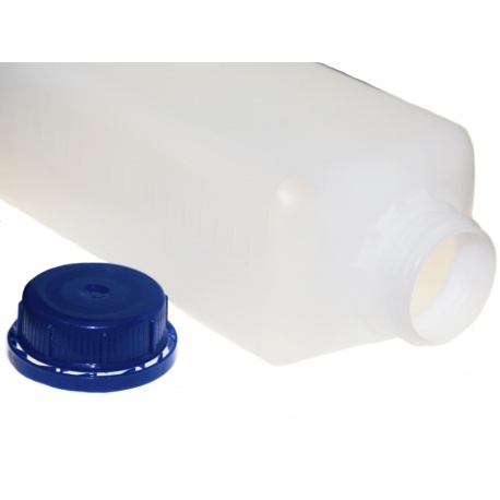 Butelka, pojemnik, naczynie na płyny fotograficzne na 2 litry - mleczne