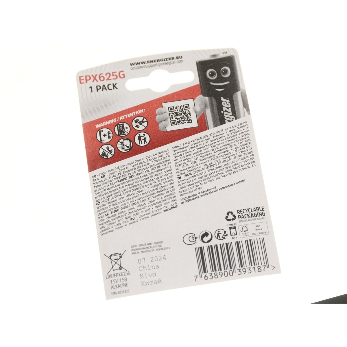 Energizer Bateria LR9, 625, 625A m. in. do aparatu Zenith