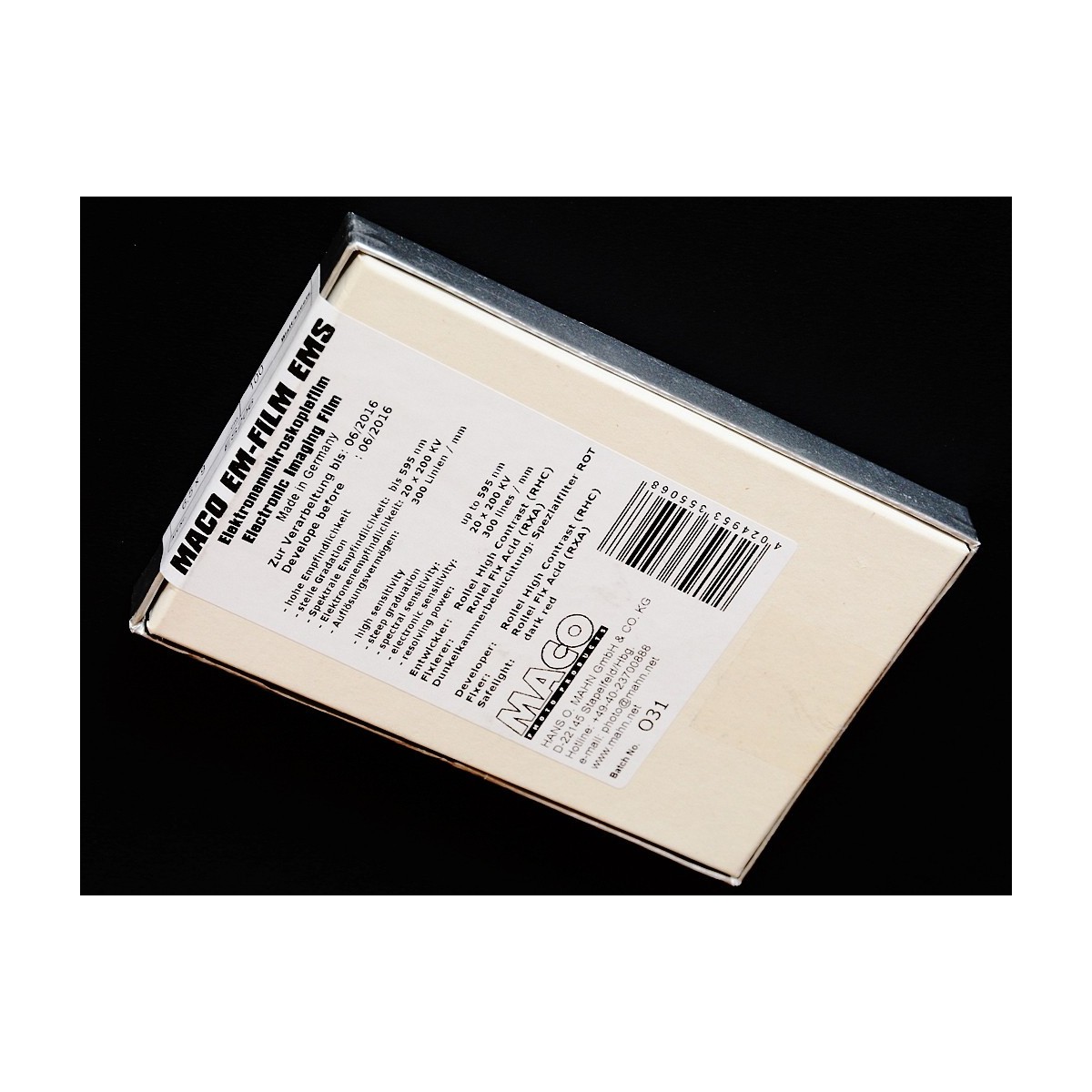 Maco EM Film 6,5x9/100 - do mikroskopu elektronowego