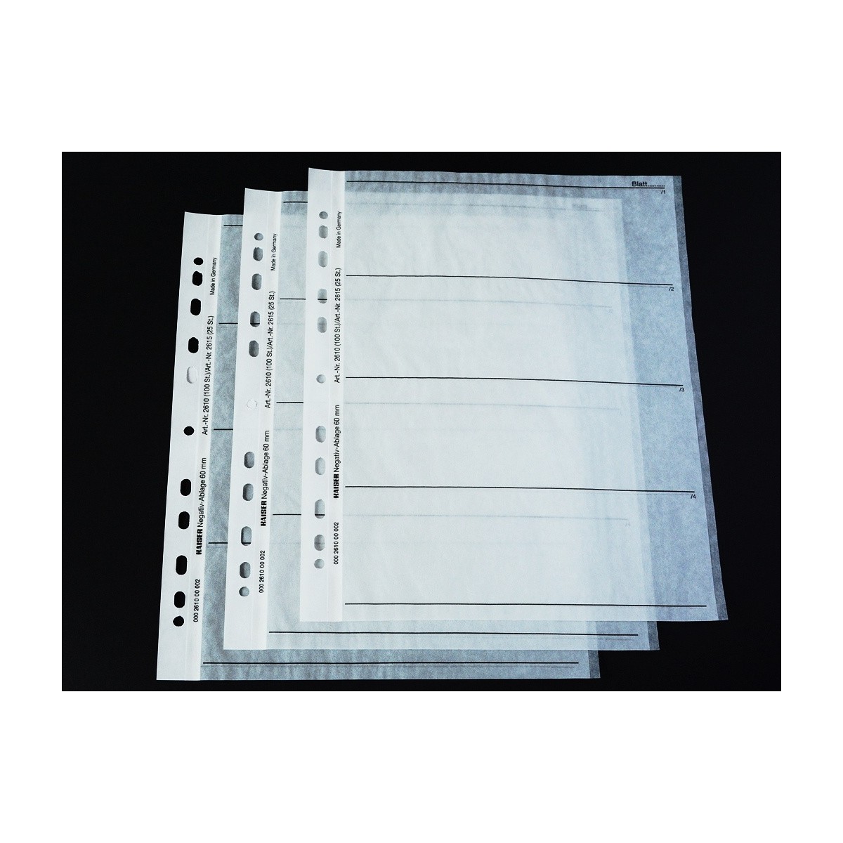 Kaiser Koszulki pergamin na film 120 100 sztuk do błon i klisz