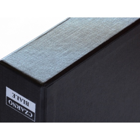 Czarno Białe Futerał do segregatora fotograficznego Z NAPISEM