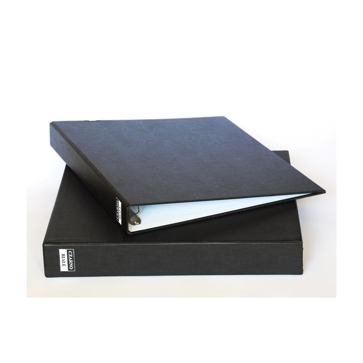 Czarno-Białe Segregator i Futerał na koszulki foto Z NAPISEM