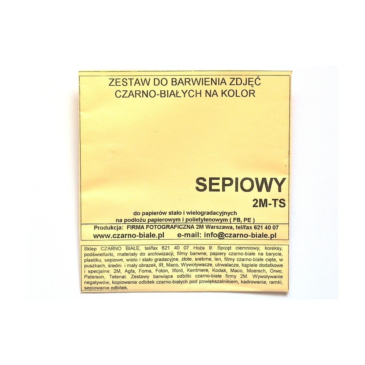 2M-TS Toner sepiowy na 1 litr do sepiowania zdjęć B&W