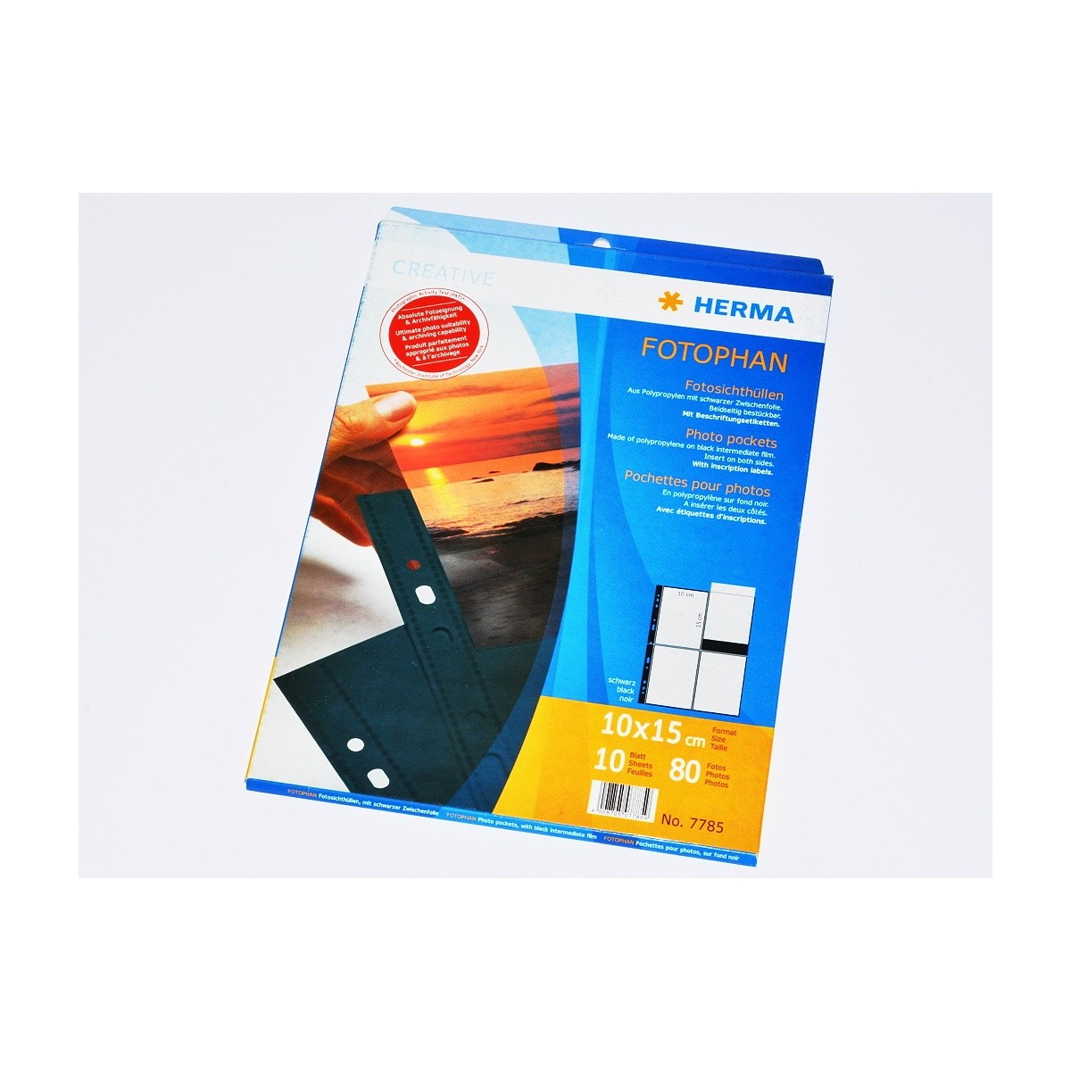 Herma Koszulki 10x15cm 10szt (4 odbitki w pionie, czarne) 7785