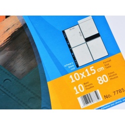 Herma Koszulki 10x15cm 10szt (4 odbitki w pionie, czarne) 7785