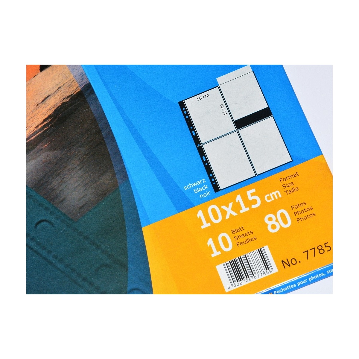 Herma Koszulki 10x15cm 10szt (4 odbitki w pionie, czarne) 7785