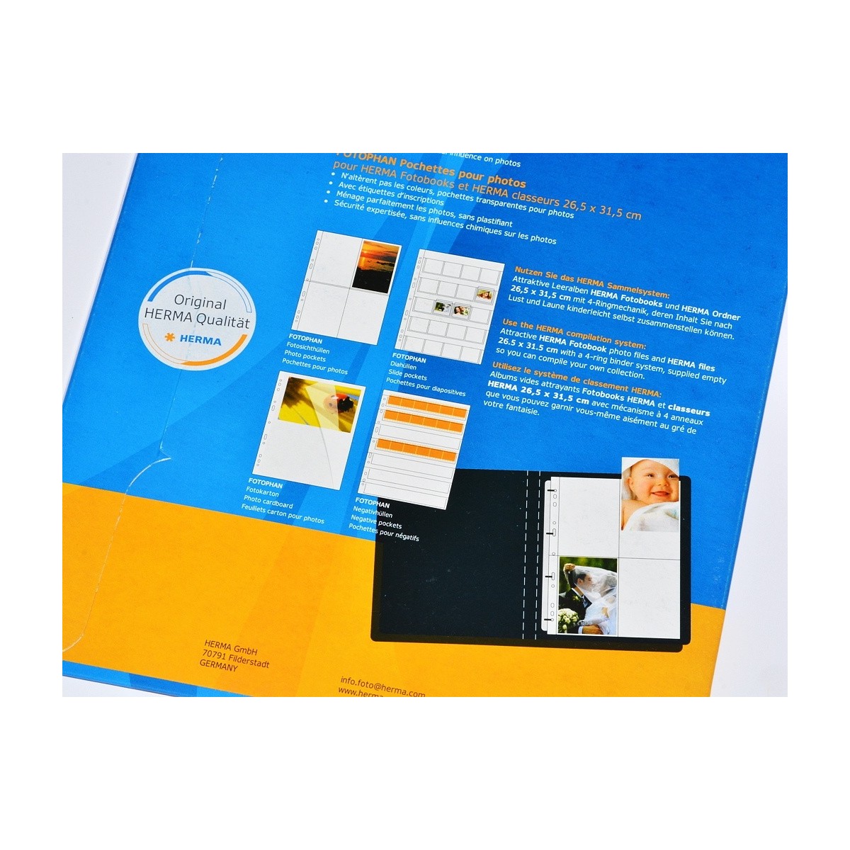 Herma Koszulki 10x15cm 10szt (4 odbitki w pionie, czarne) 7785