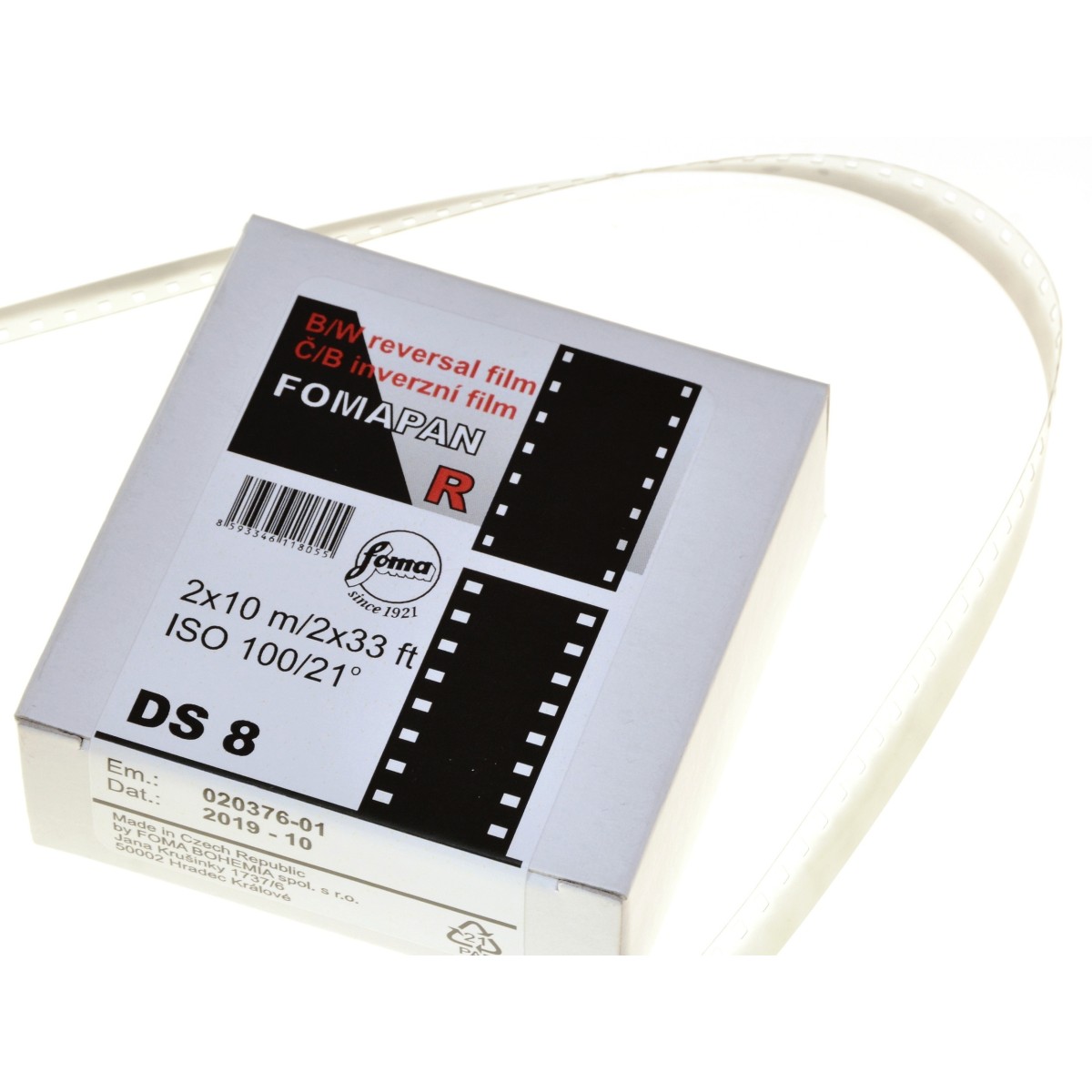 Foma Fomapan R 100 DS8 2xSuper8 2x10m film do kamer foto